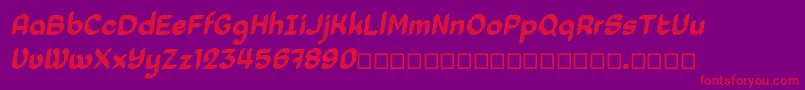 fuente Laedoomai Italic – Fuentes Rojas Sobre Fondo Morado