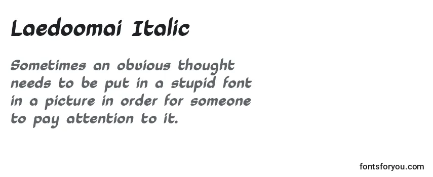 Обзор шрифта Laedoomai Italic