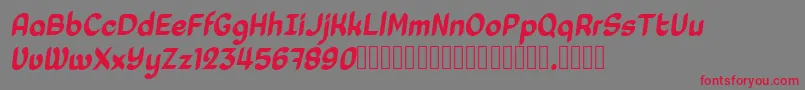 Laedoomai Italic Font – Red Fonts on Gray Background