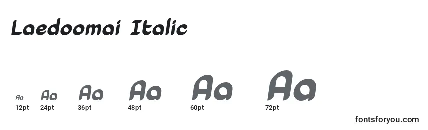 Размеры шрифта Laedoomai Italic (132136)