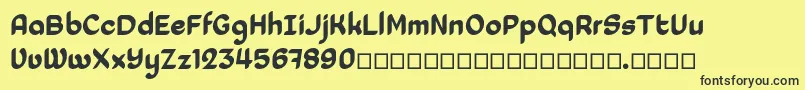 Laedoomai Font – Black Fonts on Yellow Background