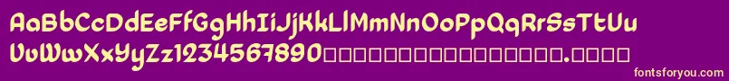 Laedoomai Font – Yellow Fonts on Purple Background