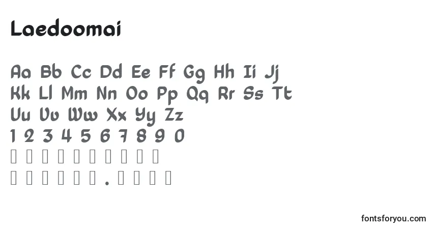 A fonte Laedoomai (132138) – alfabeto, números, caracteres especiais