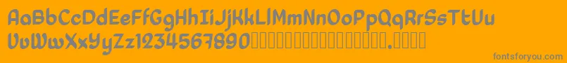 Laedoomai Font – Gray Fonts on Orange Background