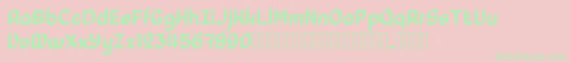 Laedoomai Font – Green Fonts on Pink Background