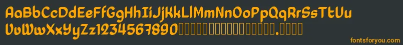 Laedoomai Font – Orange Fonts on Black Background