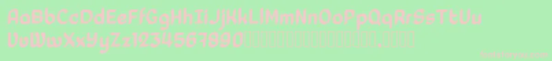 Laedoomai Font – Pink Fonts on Green Background