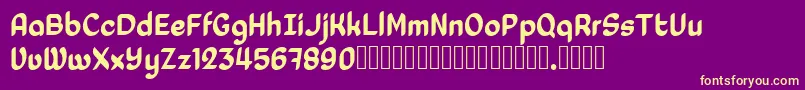 Laedoomai Font – Yellow Fonts on Purple Background
