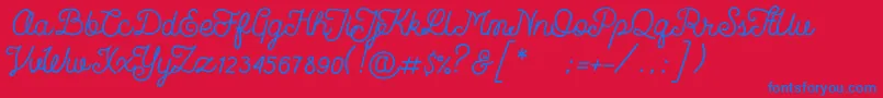 LaFaSalt Font – Blue Fonts on Red Background