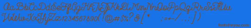LaFaSalt Font – Brown Fonts on Blue Background