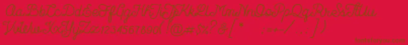 LaFaSalt Font – Brown Fonts on Red Background