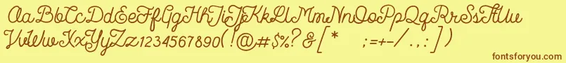 LaFaSalt Font – Brown Fonts on Yellow Background