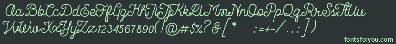 フォントLaFaSalt – 黒い背景に緑の文字