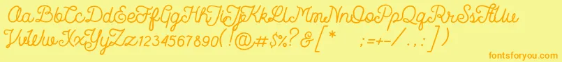 LaFaSalt Font – Orange Fonts on Yellow Background