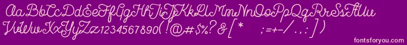 LaFaSalt Font – Pink Fonts on Purple Background