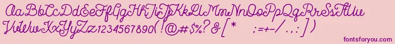 LaFaSalt Font – Purple Fonts on Pink Background