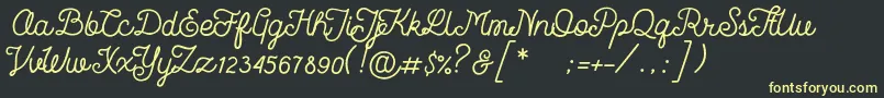 LaFaSalt Font – Yellow Fonts on Black Background