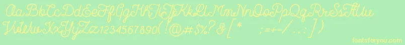 LaFaSalt Font – Yellow Fonts on Green Background