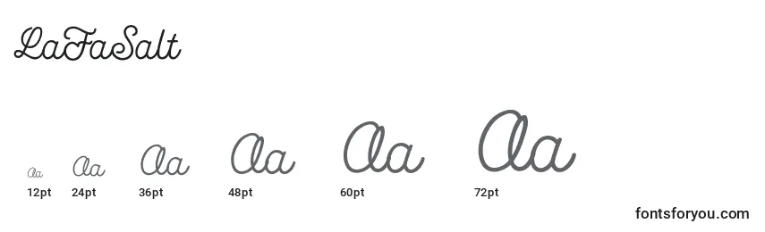 LaFaSalt Font Sizes