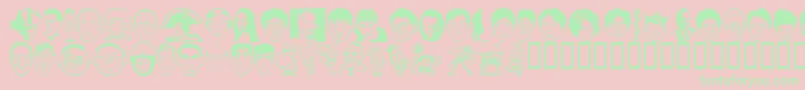 Sakabe People02 Font – Green Fonts on Pink Background