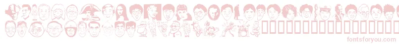 Sakabe People02 Font – Pink Fonts on White Background
