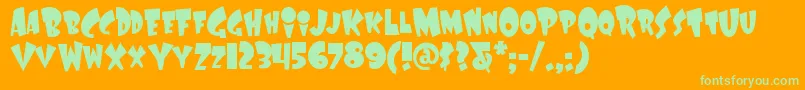 LAFFRN   Font – Green Fonts on Orange Background