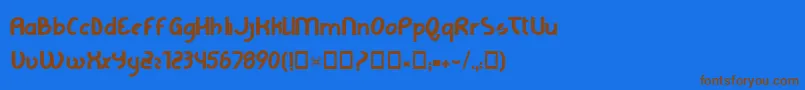fuente LAGE GRAFICA   – Fuentes Marrones Sobre Fondo Azul
