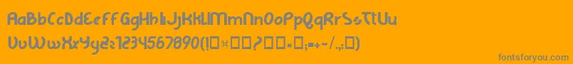 Fonte LAGE GRAFICA   – fontes cinzas em um fundo laranja