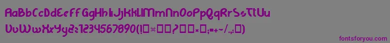 LAGE GRAFICA   Font – Purple Fonts on Gray Background