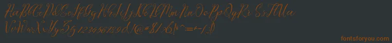 Czcionka Lagena – brązowe czcionki na czarnym tle