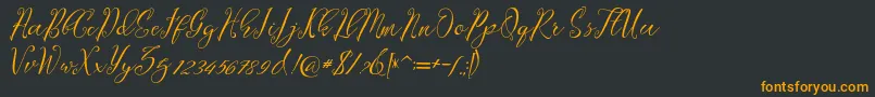 フォントLagena – 黒い背景にオレンジの文字