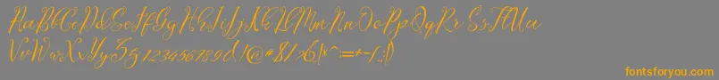 Lagena Font – Orange Fonts on Gray Background