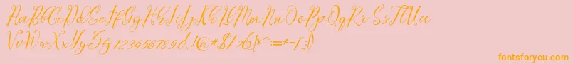 Lagena Font – Orange Fonts on Pink Background