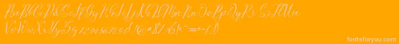 Lagena Font – Pink Fonts on Orange Background