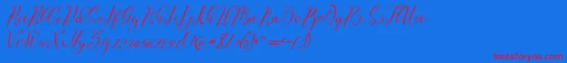 Lagena Font – Red Fonts on Blue Background