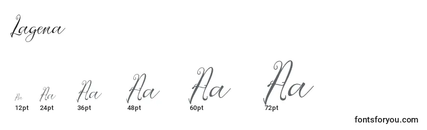 Размеры шрифта Lagena