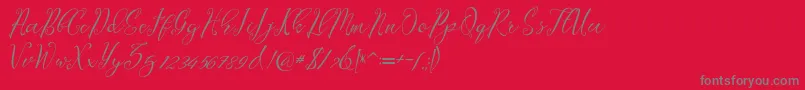 Lagena Font – Gray Fonts on Red Background