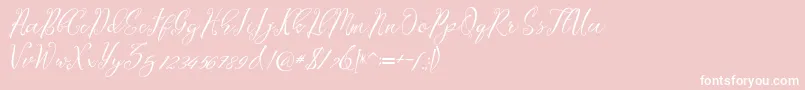 Lagena-Schriftart – Weiße Schriften auf rosa Hintergrund