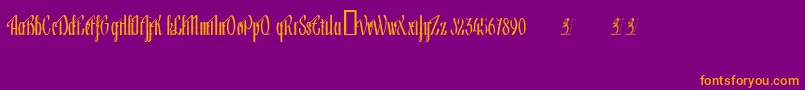 LAGENI   Font – Orange Fonts on Purple Background