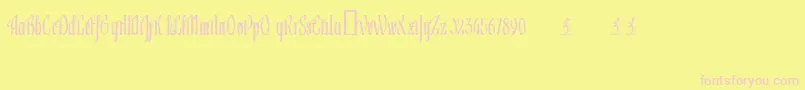 LAGENI   Font – Pink Fonts on Yellow Background