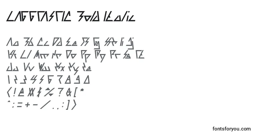 Police LAGGTASTIC Bold Italic - Alphabet, Chiffres, Caractères Spéciaux