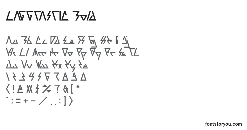 Schriftart LAGGTASTIC Bold – Alphabet, Zahlen, spezielle Symbole