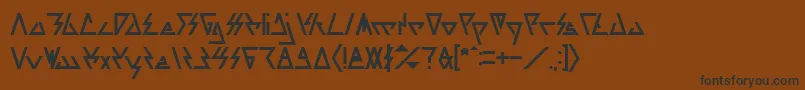 LAGGTASTIC Bold-Schriftart – Schwarze Schriften auf braunem Hintergrund