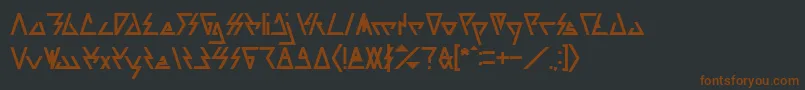 Шрифт LAGGTASTIC Bold – коричневые шрифты на чёрном фоне