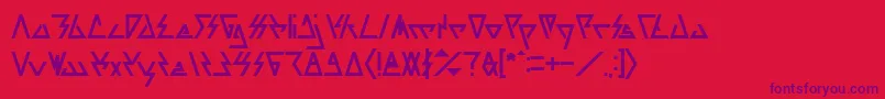 Шрифт LAGGTASTIC Bold – фиолетовые шрифты на красном фоне