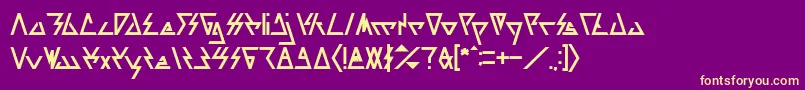 Шрифт LAGGTASTIC Bold – жёлтые шрифты на фиолетовом фоне