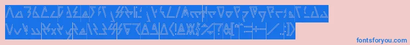 LAGGTASTIC Hollow Inverse Font – Blue Fonts on Pink Background