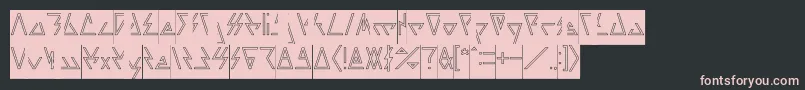 LAGGTASTIC Hollow Inverse Font – Pink Fonts on Black Background