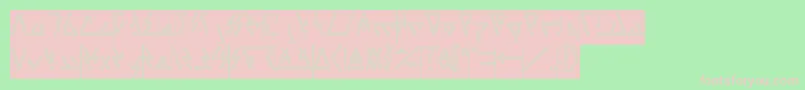 LAGGTASTIC Hollow Inverse Font – Pink Fonts on Green Background