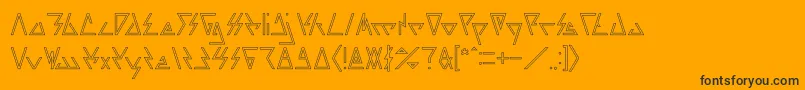 Lisätietoja LAGGTASTIC Hollow-fontista LAGGTASTIC Hollow-fontti – mustat fontit oranssilla taustalla